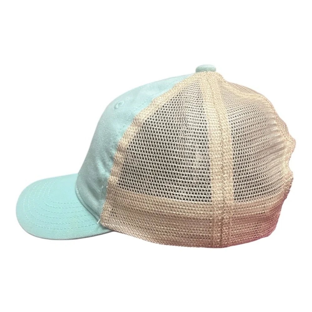 Salt Life Sea Foam Green Blue and Cream Trucker Snapback hat - Picture 3 of 8